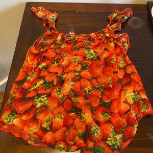 Strawberries tank top blouse